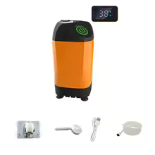 Portable Camping Shower with Pump – USB Rechargeable, 4400mAh Battery, Compact & Easy Setup